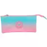 (T157-1053) TOYBAGS ESTUCHE TRIPLE BLIN BLIN GRADIENT PINK 11X23X5CM IMPERMEABLE