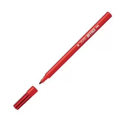 (F730502) TRATTO OFFICE FINE ROTULADOR PUNTA DE FIBRA ROJO - 12U-