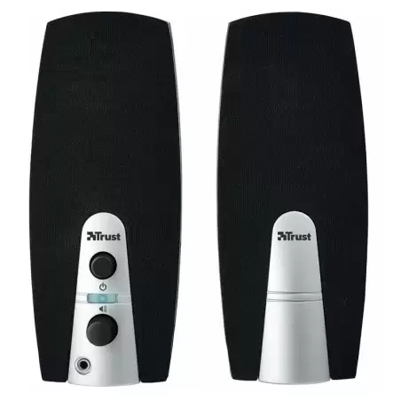 (16697) TRUST ALTAVOCES MILA 2.0 5W RMS 10W MAX AUTOALIMENTADO USB CONEXION FRONTAL NEGRO