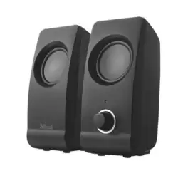 (17595) TRUST ALTAVOCES 2.0 REMO SPEAKER SET 8W RMS ALIMENTADOS POR USB CONTROL VOLUMEN NEGRO