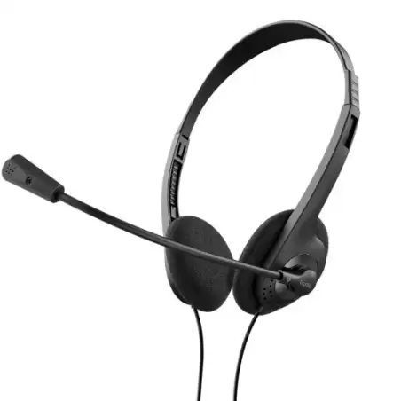 (21665) TRUST AURICULARES PRIMO ESTÉREO JACK 3.5MM CON MICRÓFONO CONTROL VOLUMEN AJUSTABLE NEGRO