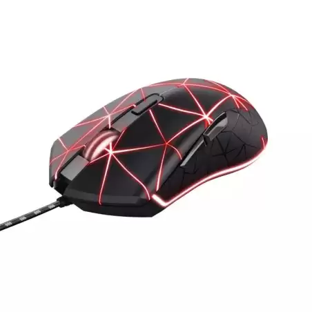 (22988) TRUST RATÓN GAMING LOCX GXT CABLE USB 800-4000DPI 6 BOTONES PROGRAMABLES  ILUMINACIÓN LED NEGRO