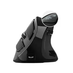 (23731) TRUST RATÓN VOXX ERGONÓMICO VERTICAL INALÁMBRICO BLUETOOTH 2.4GHZ 9 BOTONES RECARGABLE NEGRO