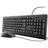 (23977) TRUST COMBO TECLADO + RATÓN TKM-250 CABLE USB SILENCIOSO RESISTENTE A LIQUIDOS NEGRO