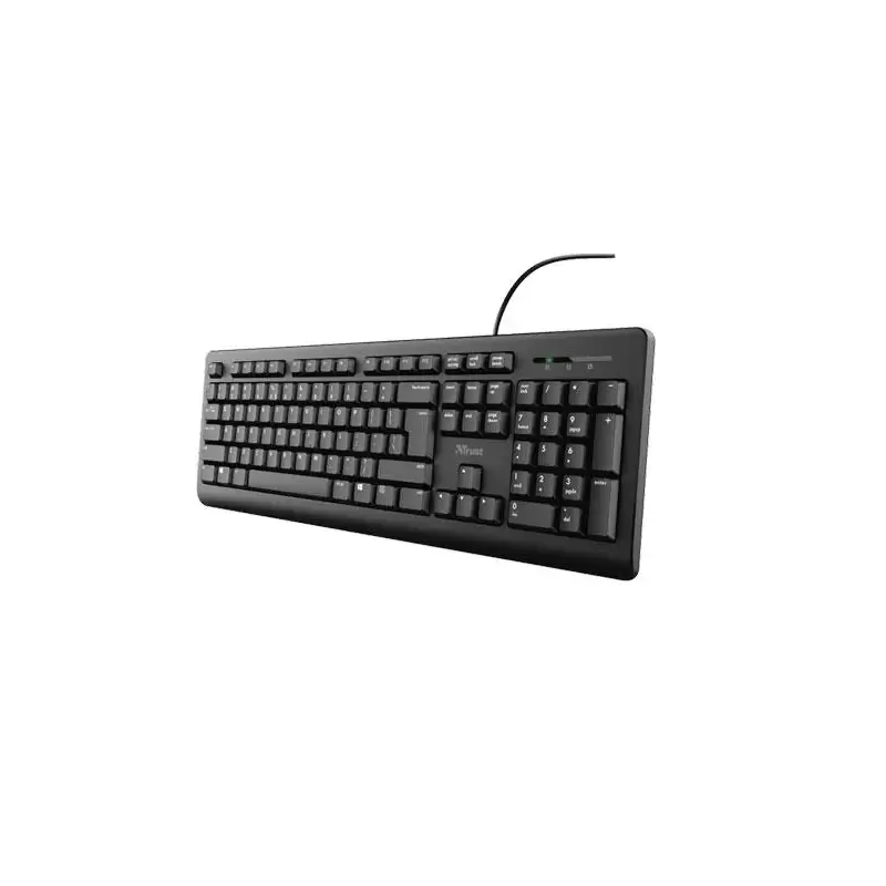 (23982) TRUST TECLADO TK150 TAMAÑO COMPACTO TECLEADO SILENCIADO RESISTENTE A LOS VERTIDOS CABLE 1.8M