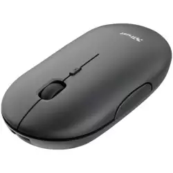(24059) TRUST RATÓN PUCK INALÁMBRICO 800/1200/1600 DPI ULTRAFINO AMBIDIESTRO RECARGABLE NEGRO