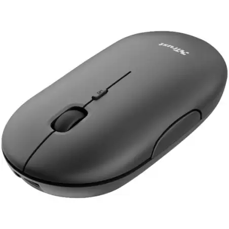 (24059) TRUST RATÓN PUCK INALÁMBRICO 800/1200/1600 DPI ULTRAFINO AMBIDIESTRO RECARGABLE NEGRO