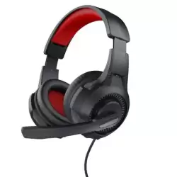 (24785) TRUST AURICULARES GAMING HEADSET C/ MICROFONO DIADEMA AJUSTABLE JACK 3.5.MM ROJO/NEGRO