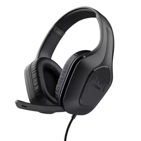 (24990) TRUST AURICULARES GAMING GXT 475 ZIROX HEADSET C/ MICROFONO DIADEMA AJUSTABLE JACK 3.5.MM NEGRO