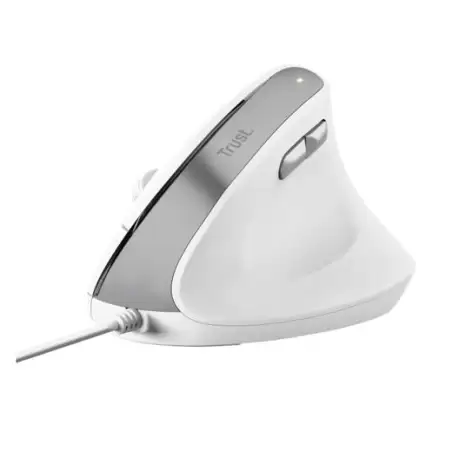 (25397) TRUST RATÓN ERGONÓMICO VERTICAL BAYO II CON CABLE 800/2400DPI BLANCO