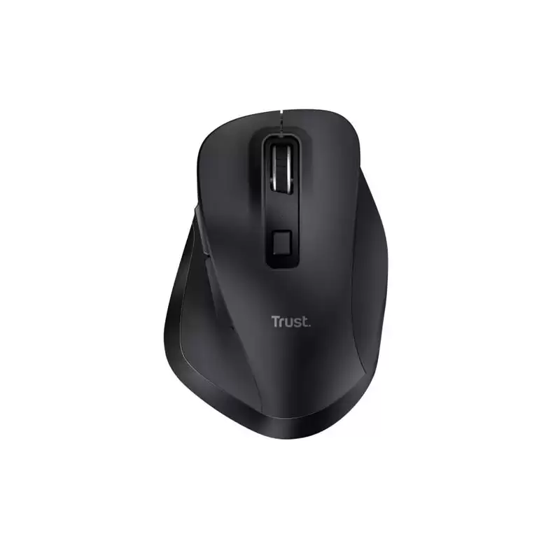 (25708) TRUST RATÓN ERGONÓMICO FYDA INALÁMBRICO RECARGABLE 2400 DPI AJUSTABLE NEGRO