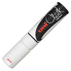 (140095000) UNIBALL MARCADOR DE TIZA LÍQUIDA CHALK PWE-8K PUNTA BISELADA BLANCO