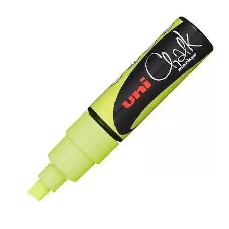 (140103000) UNIBALL MARCADOR DE TIZA LIQUIDA CHALK PWE-8K AMARILLO FLUOR