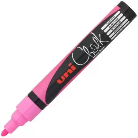 (264655000) UNIBALL MARCADOR DE TIZA LÍQUIDA CHALK PWE-5M ROSA FLÚOR
