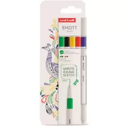 (302422267) UNIBALL EMOTT ROTULADORES DE ESCRITURA Y DIBUJO COLORES VIVOS ESTUCHE 5 UD
