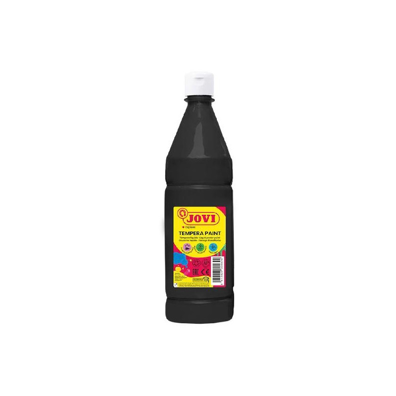 (51130) JOVI TÉMPERA LÍQUIDA PAINT NEGRO BOTELLA 1000ML