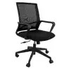 (CH7/EN) UNISIT SILLA LINEA GIRATORIA BASCULANTE BRAZOS/F RESPALDO MALLA NEGRO Y ASIENTO ACOLCHADO NEGRO