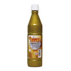 (50638) JOVI TÉMPERA LÍQUIDA SCHOOL METÁLIC ORO BOTELLA DE 500ML