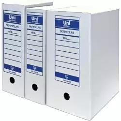 (96550) UNISYSTEM CAJA ARCHIVO DEFINICLAS FOLIO CARTÓN FOLIO DOBLE PACK 50 UD