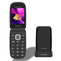 (ASTROFLIP4G-NEGRO) VOLFEN TELEFONO MOVIL ASTRO FLIP 4G PANTALLA XXL TIPO CHONCHA NEGRO