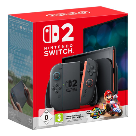 (10015920) NINTENDO SWITCH 2 + MARIO KART WORLD 256GB PANTALLA TACTIL WIFI NEGRO