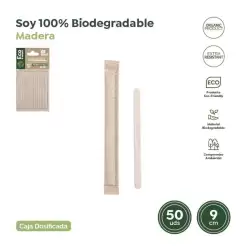 (30208) PALETINA DE MADERA 140X5X1 MM EN FUNDA DE PAPEL INDIVIDUAL -CAJA 50U-