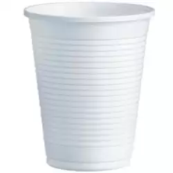 (33001) VASO DE PLÁSTICO PP 220CC BLANCO CAJA 100 UD