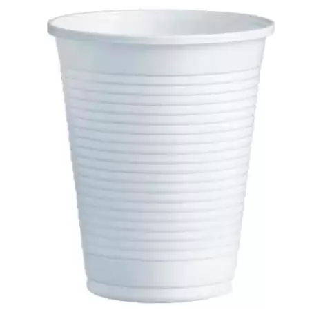 (33001) VASO DE PLÁSTICO PP 220CC BLANCO CAJA 100 UD