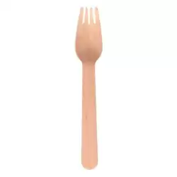 (33242) TENEDOR MADERA 16CM MARRÓN -100U-