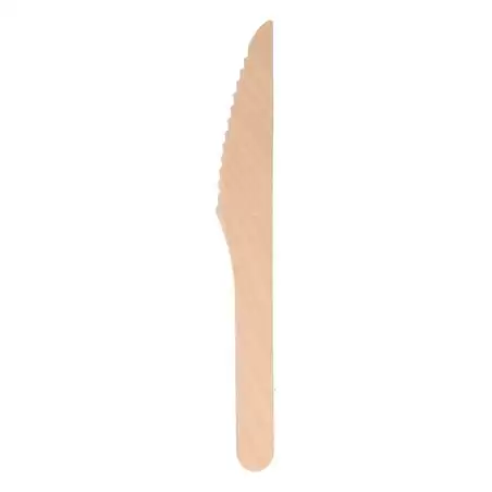 (33243) CUCHILLO MADERA 16CM MARRÓN -100U-