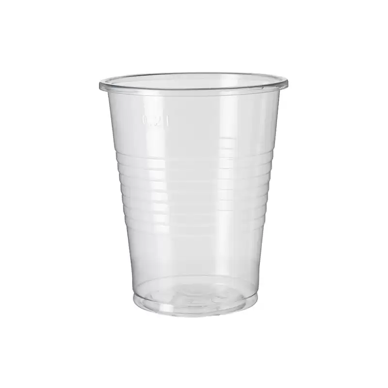 (35261) VASO AGUA 200ML PP TRANSPARENTE -PAQUETE 100U-