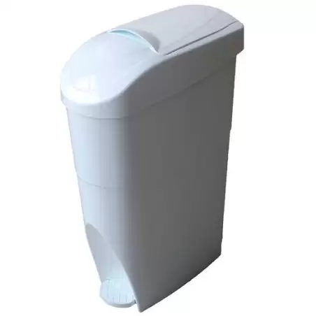 (38979) CONTENEDOR HIGIÉNICO FEMENINO CON PEDAL 18L BLANCO