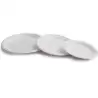 (41001) PLATO CAÑA DE AZÚCAR 17CM BIODEGRADABLE BLANCO PACK 50