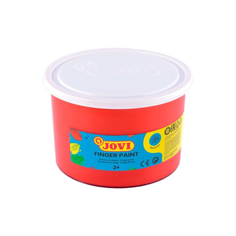 (56107) JOVI PINTURA DE DEDOS FINGER PAINT BOTE 500ML UNICOLOR BERMELLÓN