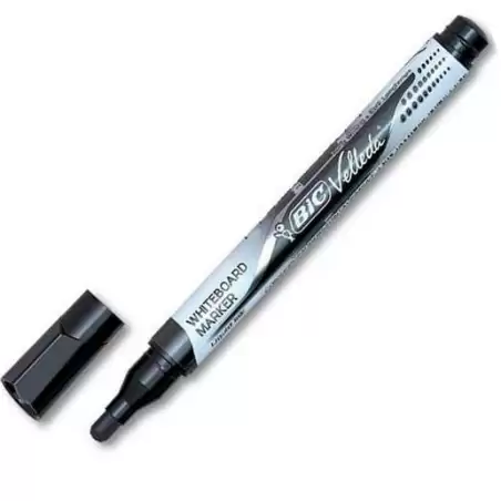 (902088) VELLEDA MARCADOR PIZARRA BLANCA POCKET PUNTA REDONDA NEGRO CAJA 12 UD
