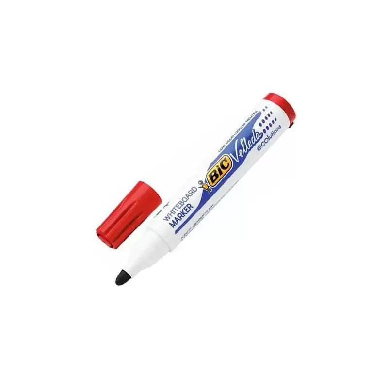 (904939) VELLEDA MARCADOR PIZARRA BLANCA ECOLUTIONS 1701 PUNTA REDONDA ROJO CAJA 12 UD