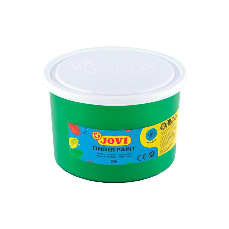 (56117) JOVI PINTURA DE DEDOS FINGER PAINT BOTE 500ML UNICOLOR VERDE