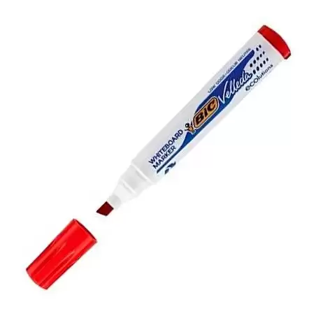 (904948) VELLEDA MARCADOR PIZARRA BLANCA ECOLUTIONS 1751 PUNTA BISELADA ROJO CAJA 12 UD