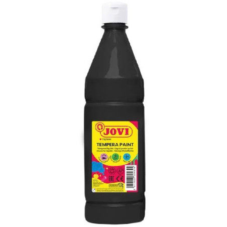 (51130) JOVI TÉMPERA LÍQUIDA PAINT NEGRO BOTELLA 1000ML