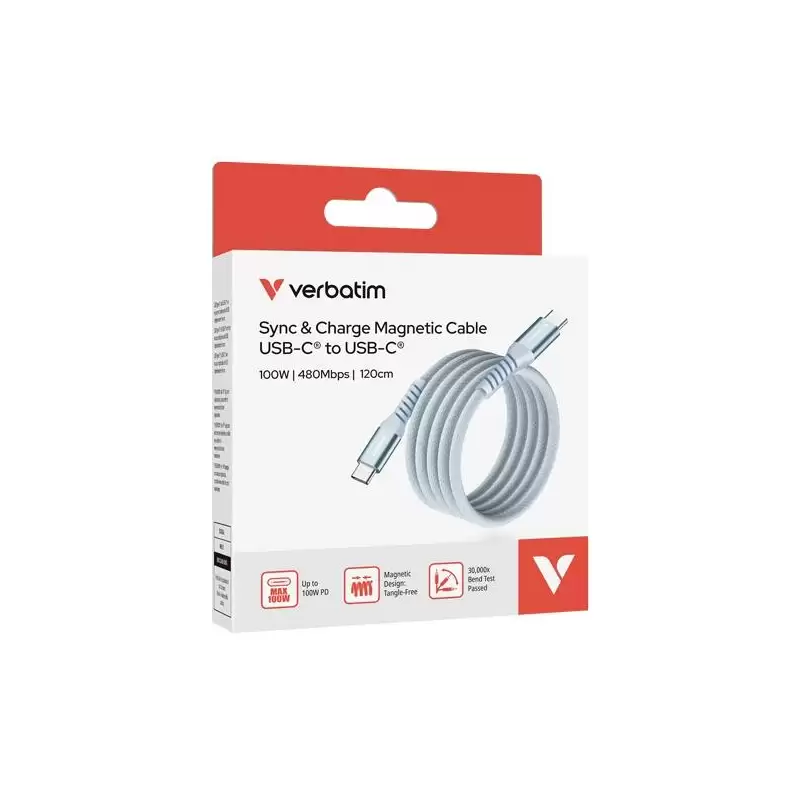 (31856) VERBATIM CABLE MAGNETICO TIPO USB-C/M - USB-C/M AZUL 100W 1