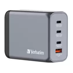 (32204) VERBATIM GNC-200 CARGADOR PARED GAN 200W USB-A 3.0 Y 3XUSB-C 3.0