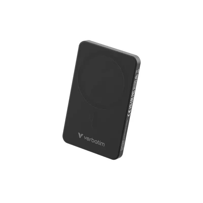 (32225) VERBATIM CARGADOR INALAMBRICO POWER BANK 5K MAH 1XUSB-C NEGRO