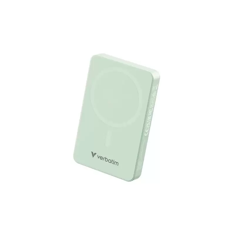 (32228) VERBATIM CARGADOR INALAMBRICO POWER BANK 10K MAH 1XUSB-C VERDE