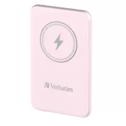 (32243) VERBATIM CARGADOR INALAMBRICO POWER BANK 5K MAH 1XUSB-C ROSA
