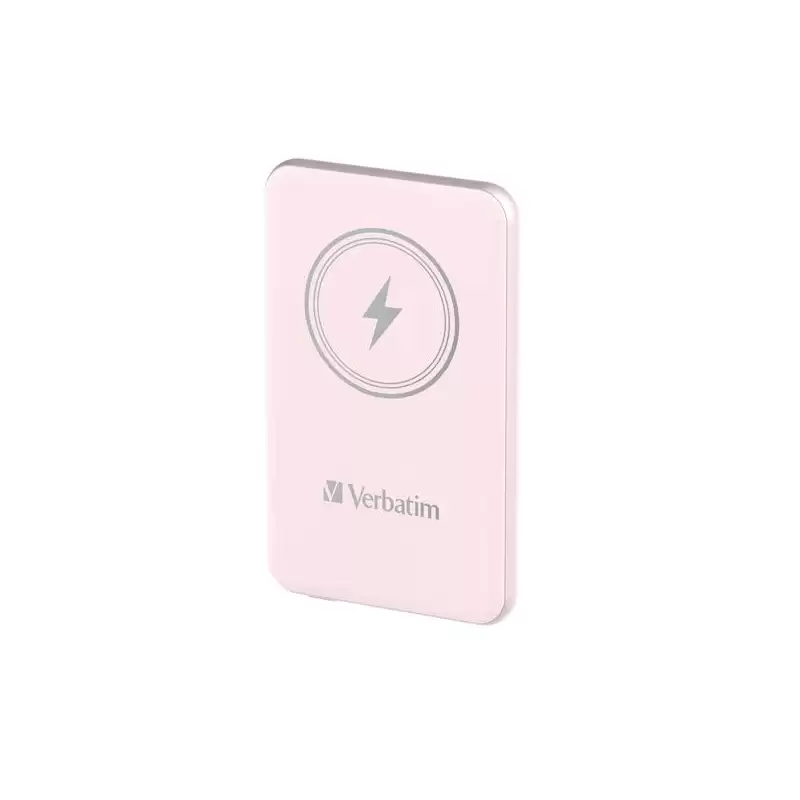 (32243) VERBATIM CARGADOR INALAMBRICO POWER BANK 5K MAH 1XUSB-C ROSA