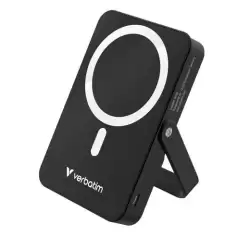 (32264) VERBATIM CARGADOR INALAMBRICO POWER BANK C/ SOPORTE 10K MAH 1XUSB-C NEGRO