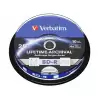 (43825) VERBATIM BD-R MDISC BLU-RAY 25GB 4X SPEED DATALIFE WHITE BLUE SURFACE -10 PACK