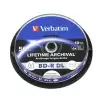 (43847) VERBATIM BD-R DL MDISC BLU-RAY 50GB 6X SPEED DATALIFE WHITE BLUE SURFACE -10 PACK