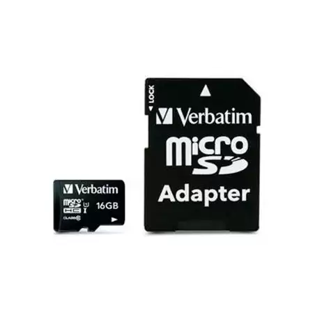 (44082) VERBATIM TARJETA MICRO SDHC 16GB CLASE 10 C/ADAPTADOR