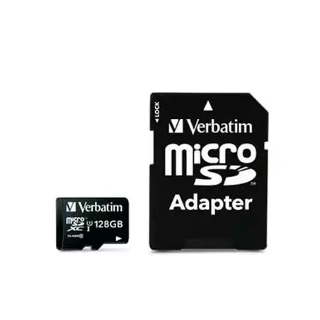 (44085) VERBATIM MICRO SDHC 128GB CLASE 10 C/ADAPTADOR